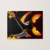Halloween Ghost Grim Sensenmann Flame Puzzle (Horizontal)
