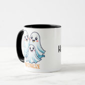 Halloween Ghost Group Tasse (Vorderseite Links)
