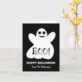 Halloween Ghost Grußkarte Karte (Gelbe Blume)