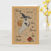 Halloween Ghost Grußkarte Karte (Gelbe Blume)