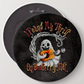 Halloween Ghost Guitar Booberry Hill Button (Vorne & Hinten)