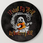Halloween Ghost Guitar Booberry Hill Button (Vorderseite)
