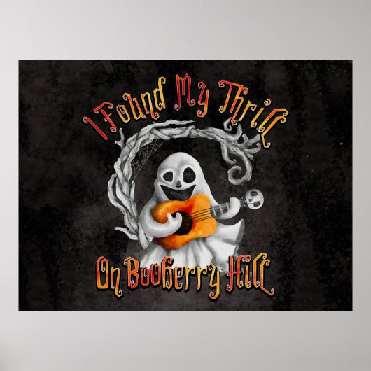 Halloween Ghost Guitar Booberry Hill Poster (Vorne)