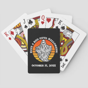 Halloween Ghost haben einen schönen Retro-Vintag Spielkarten