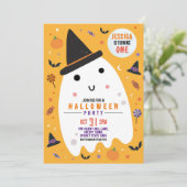 Halloween Ghost Happy Fun Einladung (Stehend Vorderseite)