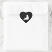 Halloween Ghost Herz-Aufkleber (Tasche)