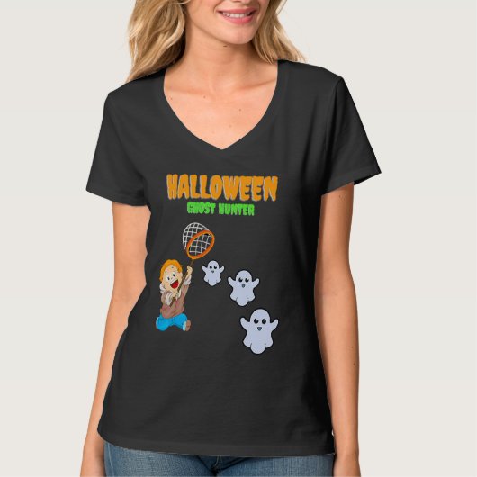 Halloween Ghost Hunter T-Shirt (Vorderseite)