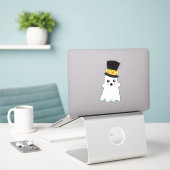 Halloween, Ghost, Hut, Boo, Trick oder Trete Aufkleber (Laptop auf Schreibtisch)