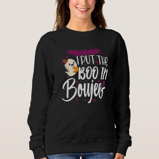 Halloween Ghost I Put The Boo in Boujee Costume Sweatshirt (Vorderseite)