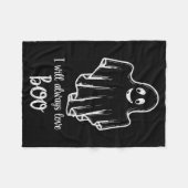 Halloween Ghost I Will Always Love Boo Fleecedecke (Vorderseite (Horizontal))