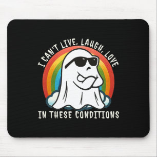 Halloween Ghost, ich kann nicht lachen Liebe in di Mousepad