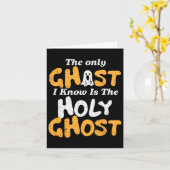 Halloween Ghost ich kenne heilige Christliche Kost Karte (Gelbe Blume)