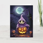 Halloween Ghost Illustration Karte (Vorderseite)