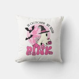 Halloween Ghost Im Oktober tragen wir Pink Kissen