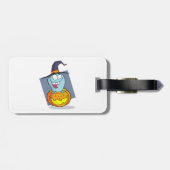 Halloween Ghost in Pumpkin Spooky Hexe Gepäckanhänger (Rückseite horizontal)