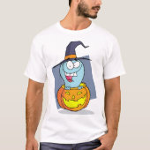 Halloween Ghost in Pumpkin Spooky Hexe T-Shirt (Vorderseite)