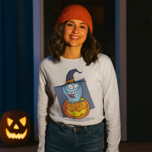 Halloween Ghost in Pumpkin Spooky Hexe T-Shirt