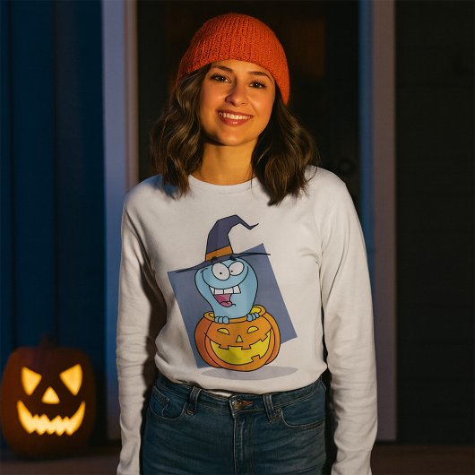 Halloween Ghost in Pumpkin Spooky Hexe T-Shirt