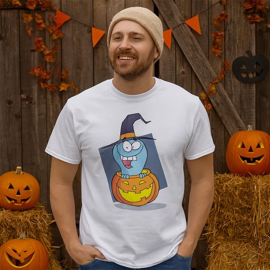 Halloween Ghost in Pumpkin Spooky Hexe T-Shirt