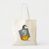 Halloween Ghost in Pumpkin Spooky Hexe Tragetasche (Vorne)
