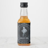 Halloween Ghost Ink Apotheketiketten Alkoholflaschenetikett (Vorderseite)