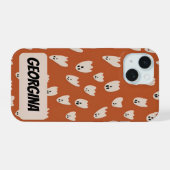 Halloween Ghost iPhone Case Personalisiert iPhone 15 Hülle (Rückseite (Horizontal))