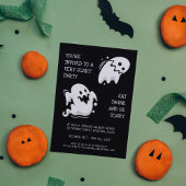 Halloween Ghost isst Drink und sei Beängstigendes Einladung