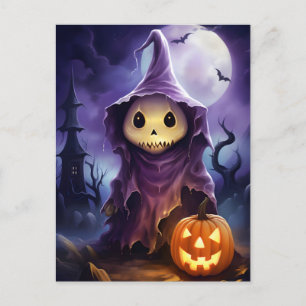 Halloween Ghost Jack-o'-Laterne Illustration Feiertagspostkarte
