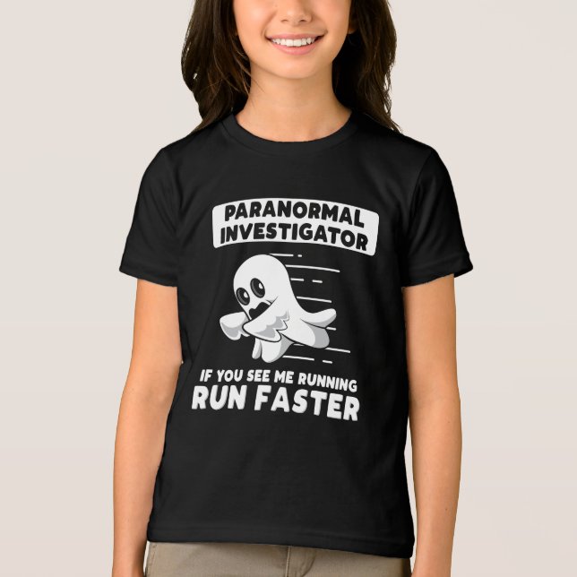 Halloween Ghost Jagdparanormaler Ermittler Tri-Blend Shirt (Vorderseite)