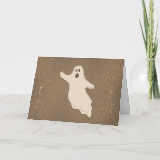 Halloween Ghost Karte (Vorderseite)