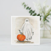 Halloween-Ghost-Karte Feiertagskarte (Stehend Vorderseite)