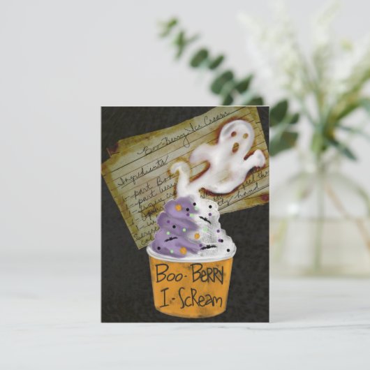Halloween-Ghost-Karte Feiertagskarte (Stehend Vorderseite)