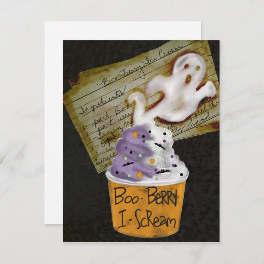 Halloween-Ghost-Karte Feiertagskarte (Vorne/Hinten)