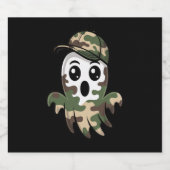 Halloween Ghost Kids Schaumweinetikett (Einzelnes Label)