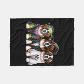 Halloween Ghost Kostüm Hexe Dog Saint Bernard St Fleecedecke (Vorderseite (Horizontal))