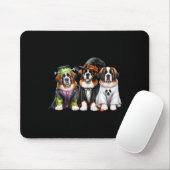 Halloween Ghost Kostüm Hexe Dog Saint Bernard St Mousepad (Mit Mouse)