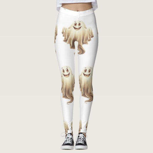 Halloween Ghost Lächeln Leggings (Vorderseite)