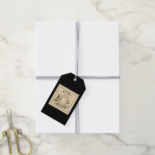 Halloween Ghost Lantern - "Hey Boo" Geschenkanhänger (Mit Garn)