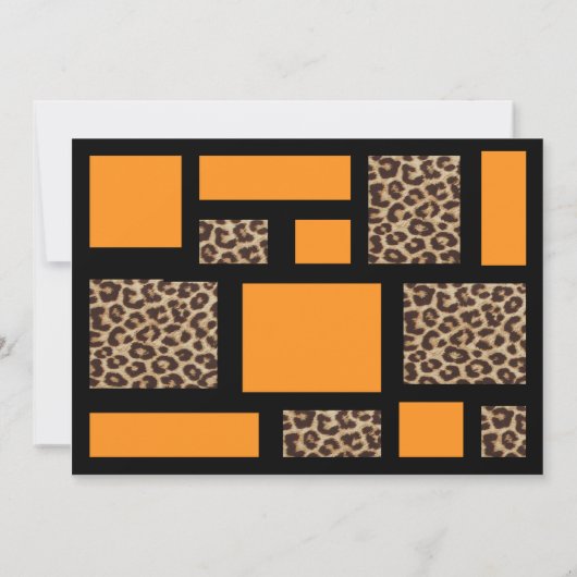 Halloween Ghost & Leopard Baby Dusche Einladung (Rückseite)