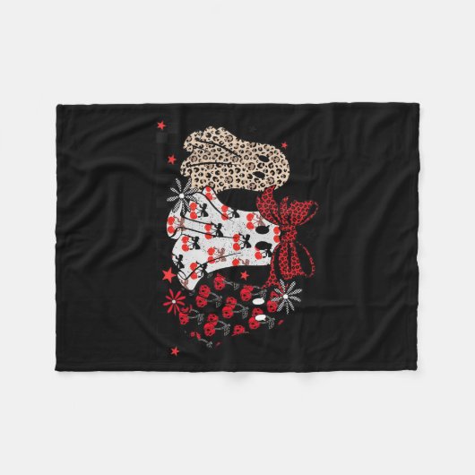 Halloween Ghost Leopard, niedlich Boo Ghost Coquet Fleecedecke (Vorderseite (Horizontal))