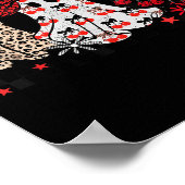 Halloween Ghost Leopard, niedlich Boo Ghost Coquet Poster (Ecke)