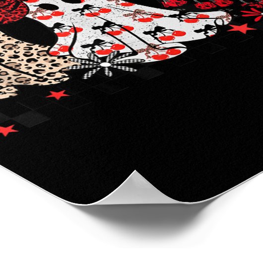 Halloween Ghost Leopard, niedlich Boo Ghost Coquet Poster (Ecke)