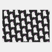 Halloween Ghost Lila Orange Black Geschenkpapier Set (Vorderseite 3)