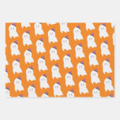 Halloween Ghost Lila Orange Black Geschenkpapier Set (Vorderseite 2)