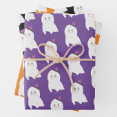 Halloween Ghost Lila Orange Black Geschenkpapier Set (Beispiel)