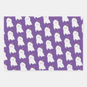 Halloween Ghost Lila Orange Black Geschenkpapier Set (Vorderseite)