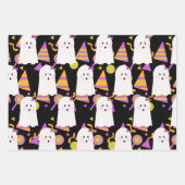 Halloween Ghost Lila Orange Ghoul Geschenkpapier Set (Vorderseite 3)