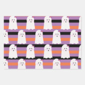 Halloween Ghost Lila Orange Ghoul Geschenkpapier Set (Vorderseite)