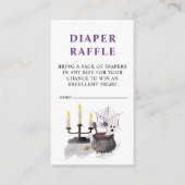 Halloween Ghost Little Boo Baby Diaper Raffle Begleitkarte (Vorderseite)