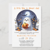 Halloween Ghost Little Boo Baby Dusche Einladung (Vorderseite)